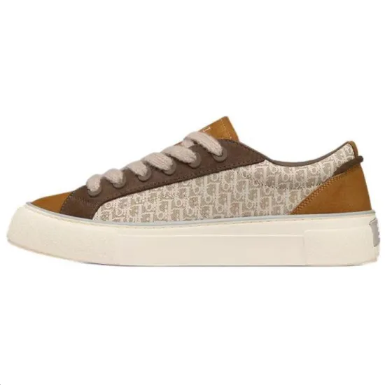 DIOR B33 Skateboard Shoes Men Low-Top Brown