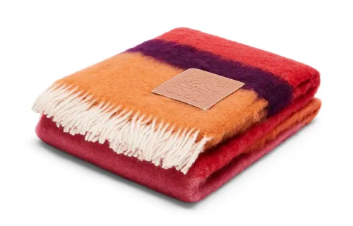 LOEWE Striped Mohair-wool Blanket