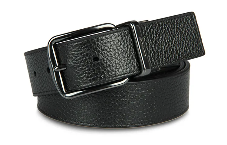 COACH Cow Leather Belts Men's Width 3.5 Cm