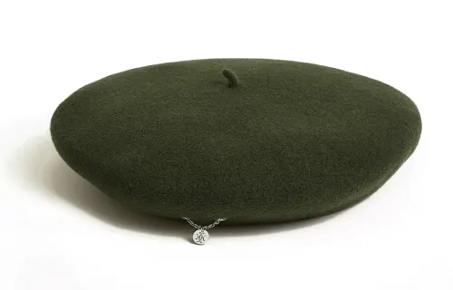 HERMES Berets Women's Olive Green