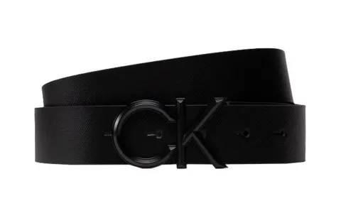CALVIN KLEIN Cow Leather Belts Men's Black Width 3.5cm