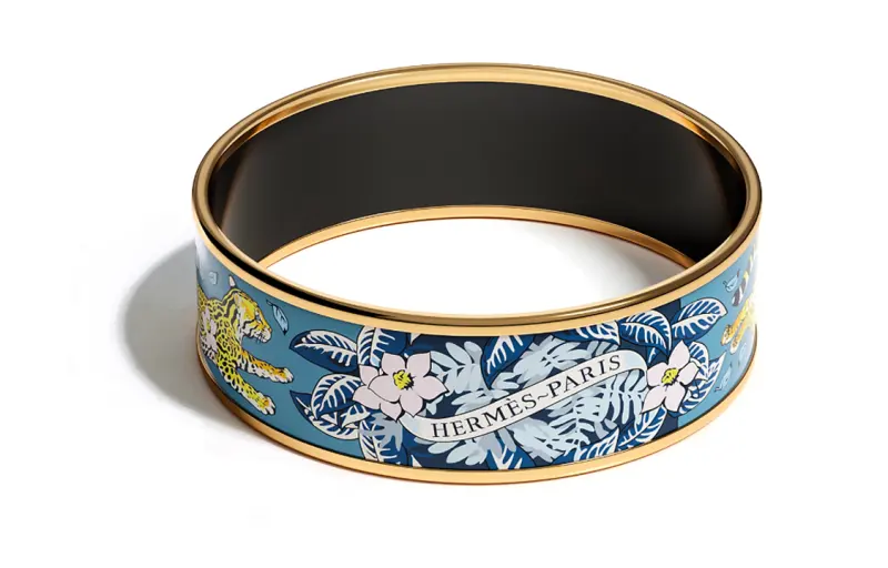 HERMES Enamel, Gold Plated, Hardware Accessories Bangles Women's Gold