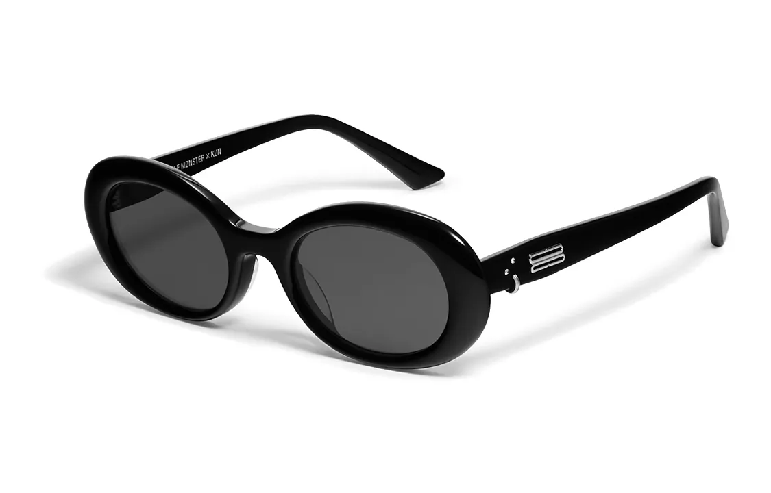 GENTLE MONSTER Plate Frame Oval Sunglasses Unisex Black