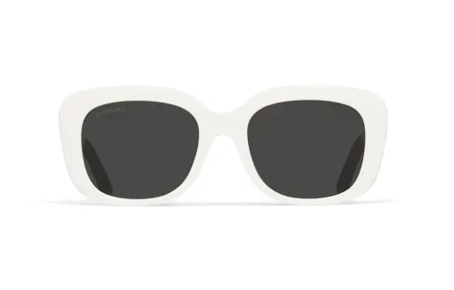 Balenciaga Plastic Irregular Shape Sunglasses Women's White