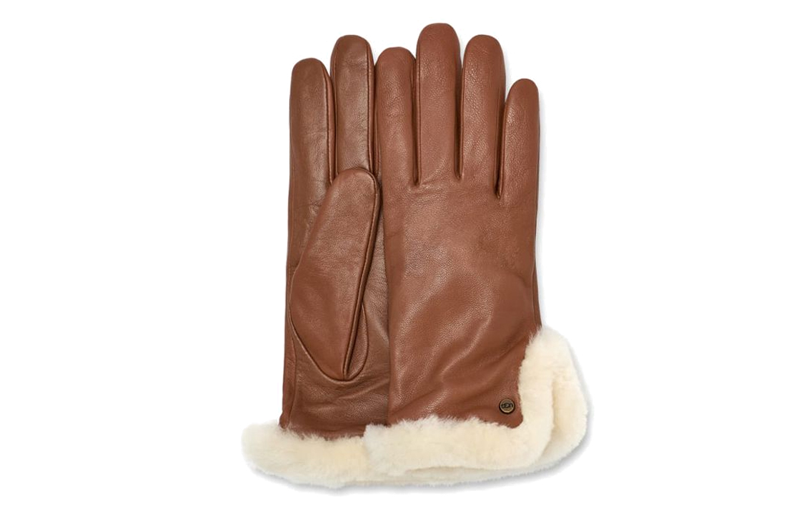Женские перчатки UGG (черно-коричневые)