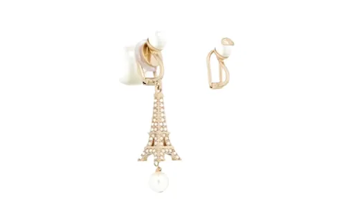 DIOR Clip On Earrings Women's Gold