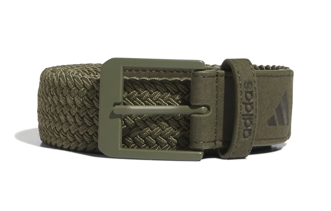 Adidas Recycled Polyester Non Woven Fabric Rubber Belts Unisex Green Width 3.8CM