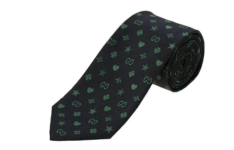 GUCCI Silk Ties Men's Marine Blue