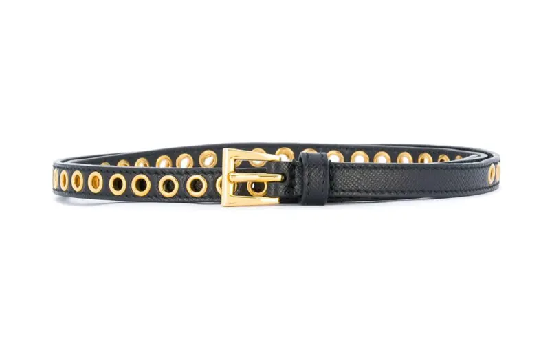 PRADA Leather Belts Women's Black /