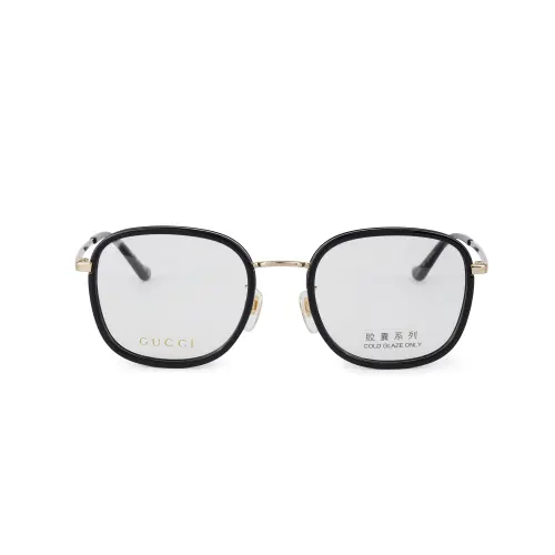 GUCCI Square Eyeglass Frames Women's Gold