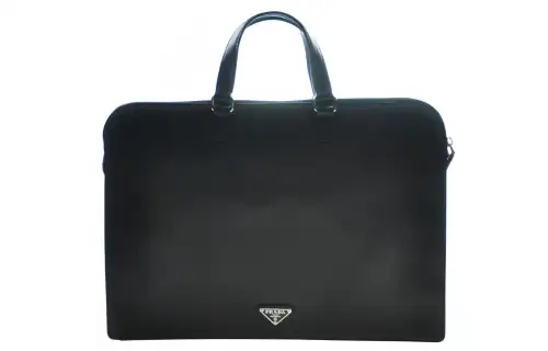 PRADA Cow Leather Shoulder Bag, Crossbody Bag, Handbag, Briefcase Women's Black