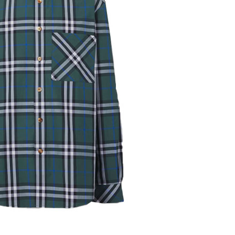 Мужская рубашка Burberry (зеленая) — фото 6