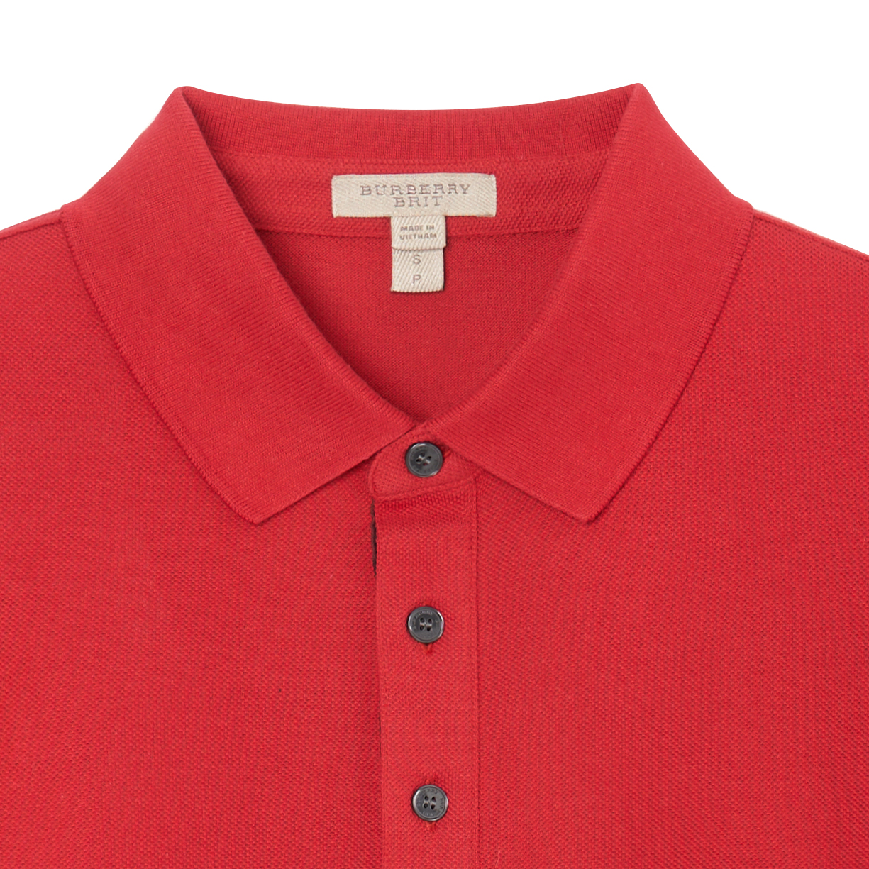 Мужская футболка Burberry Polo Logo (красная) — фото 7