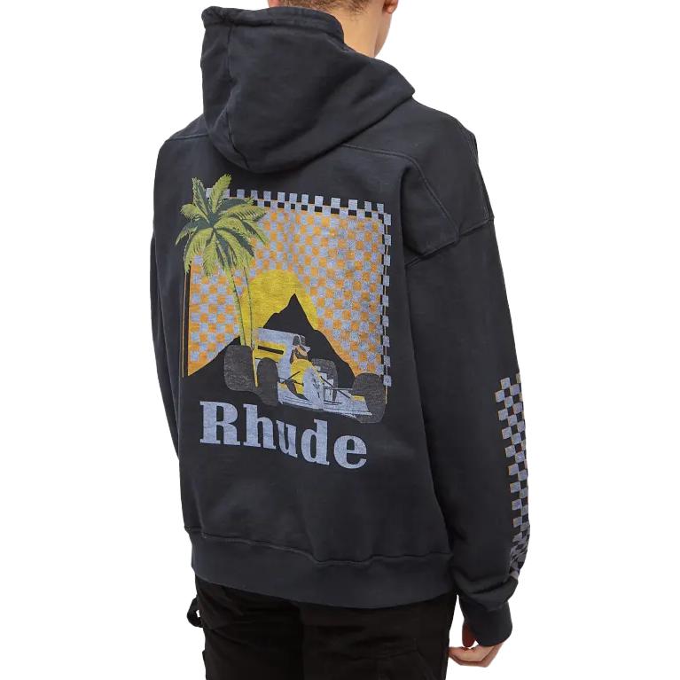 Мужское худи RHUDE (черное) — фото 4