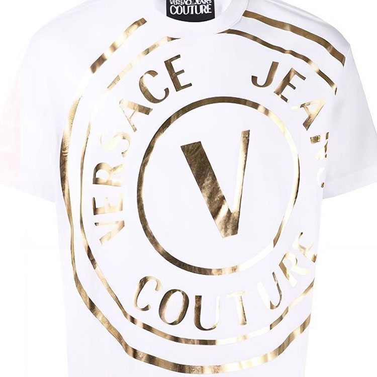 Мужская футболка Versace JEANS COUTURE SS22 LogoT (белый) — фото 7