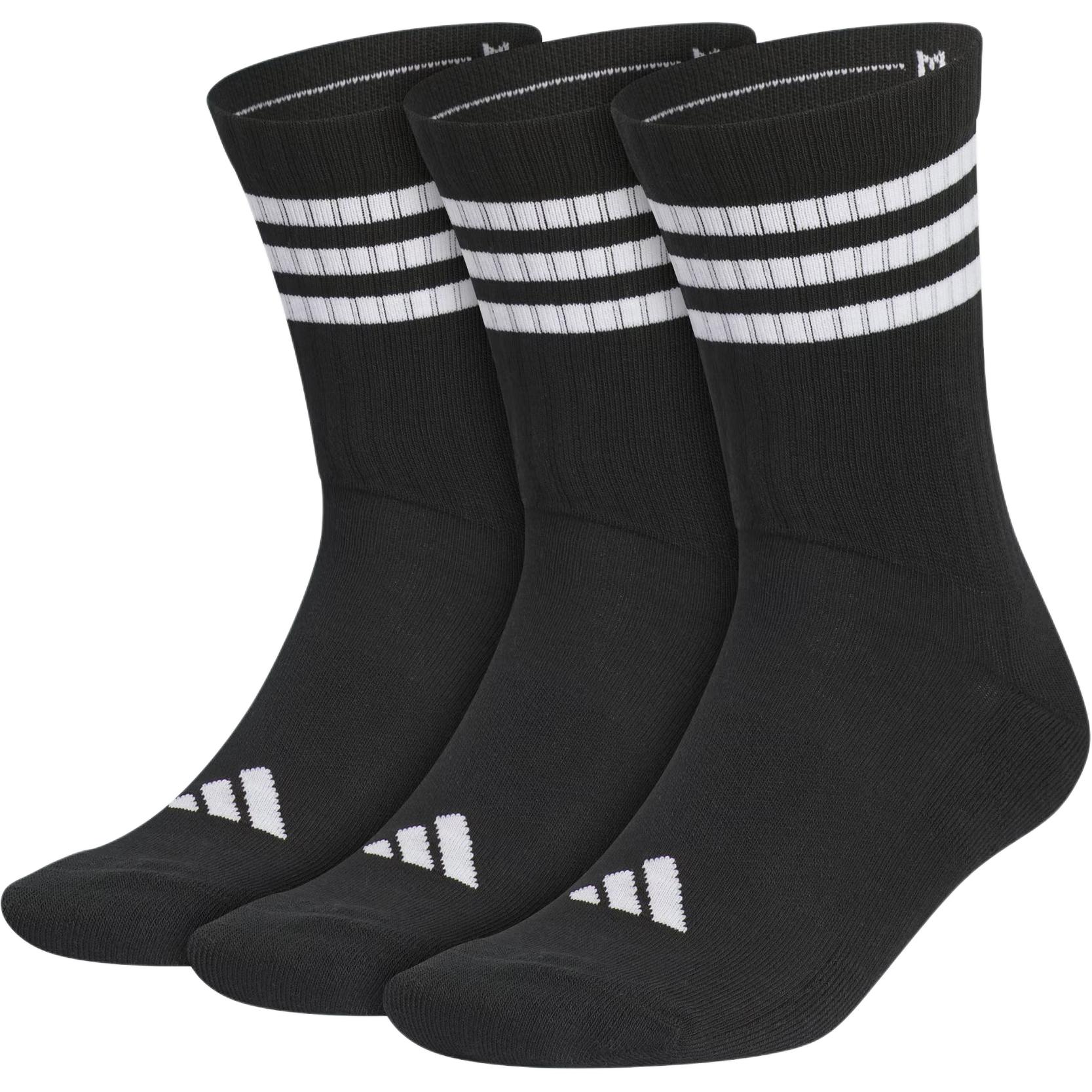 Adidas CUSHIONED CREW Socks Unisex 3 Pack Black/White