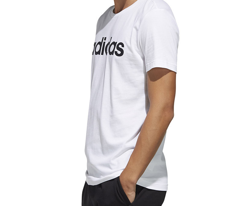 Мужская футболка adidas neo M Esntl Lg T 1 (белая) — фото 4