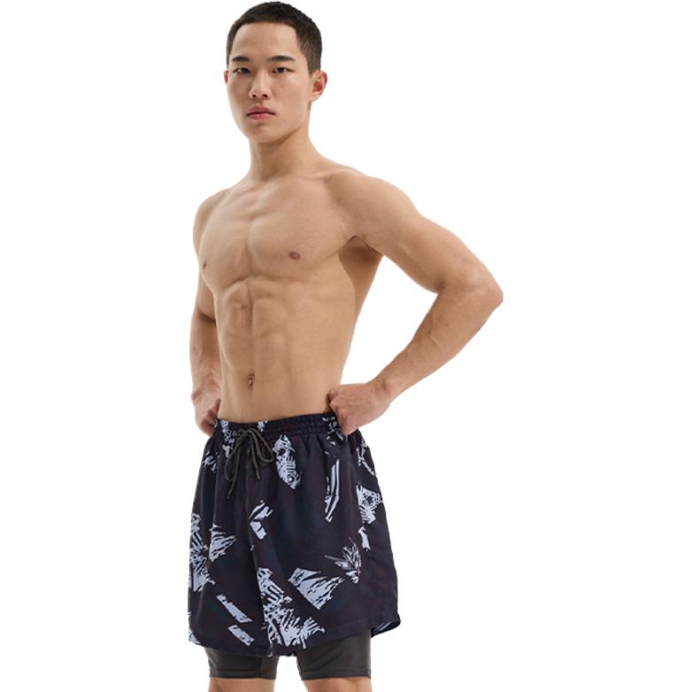 Li Ning Swimming Shorts Men’s Black Brown
