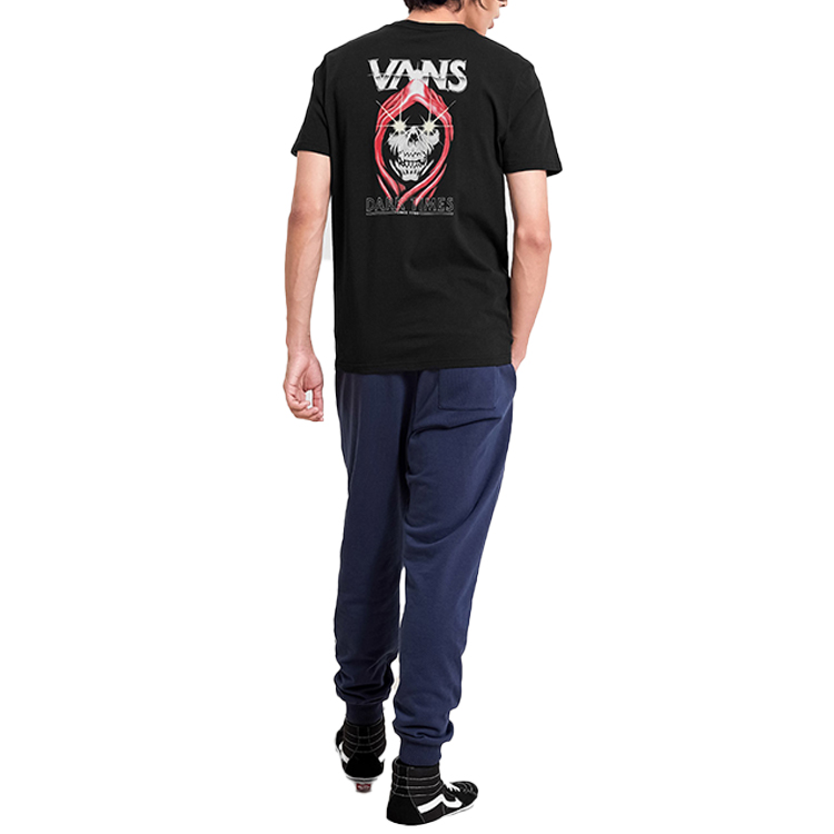 Мужская футболка Vans Skull Logo (черная) — фото 5