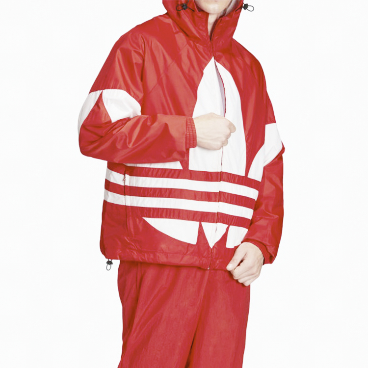 Мужские куртки adidas originals Big trefoil Logo (красный) — фото 4