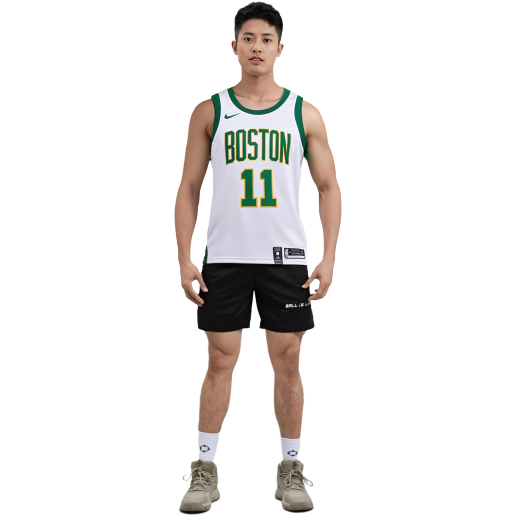 Мужская майка Nike NBA Jersey 18-19 Kyrie Irving SW 11 (бело-зеленая) — фото 7