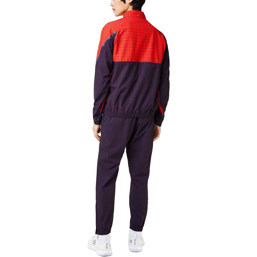 LACOSTE Djokovic Collaboration Casual Sportswear Men’s Red Stand Collar Moderate