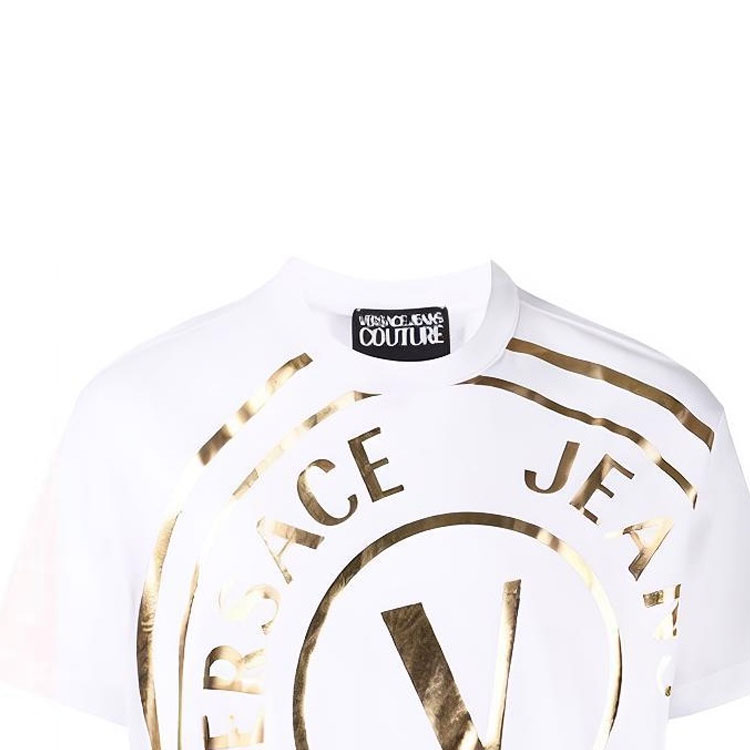Мужская футболка Versace JEANS COUTURE SS22 LogoT (белый) — фото 6