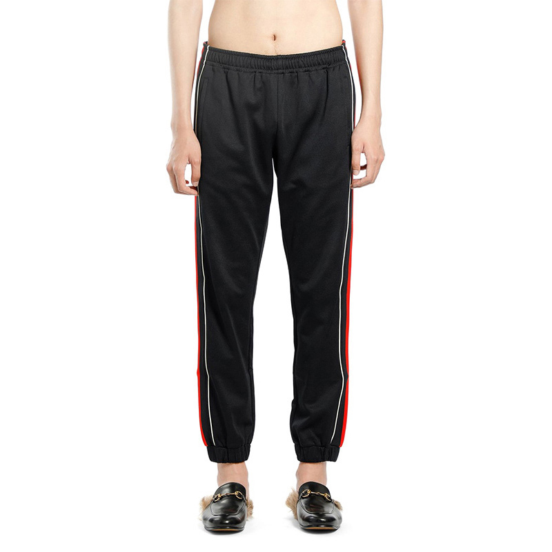 Мужские штаны Gucci Stripe Joggers (черные) — фото 3
