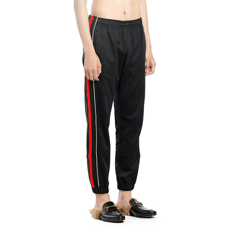 Мужские штаны Gucci Stripe Joggers (черные) — фото 4