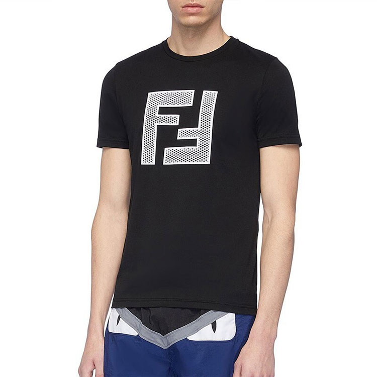 Мужская футболка Fendi (черный) — фото 4