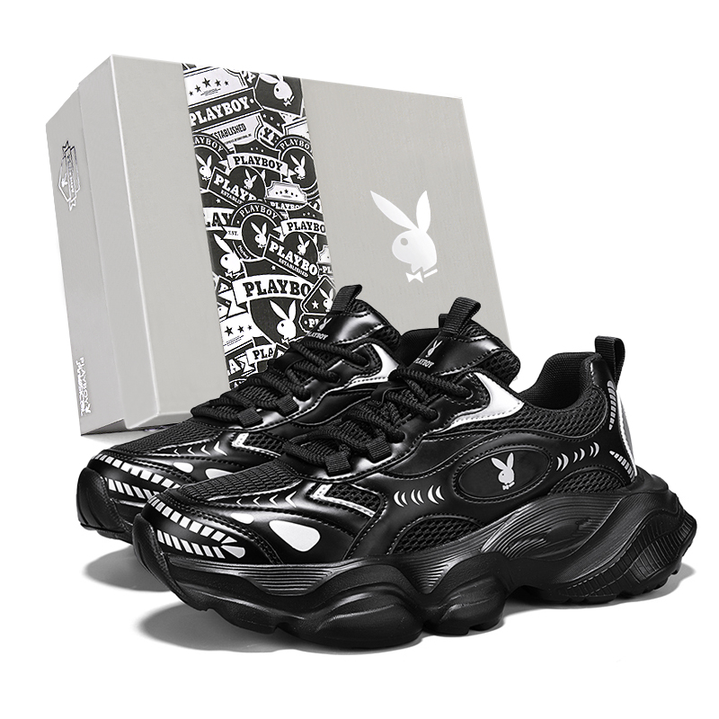 Playboy Подарочная коробка Playboy толстая Увеличивать высокая для отдыха Универсальный нескользящие Износостойкие, удобная защита ног, туфли для папы с низким вырезом. мужской стиль