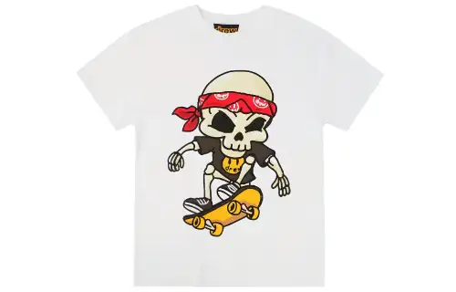 Drew House Smiley Face Collection Pirate Skeleton Collection T Shirt Unisex White