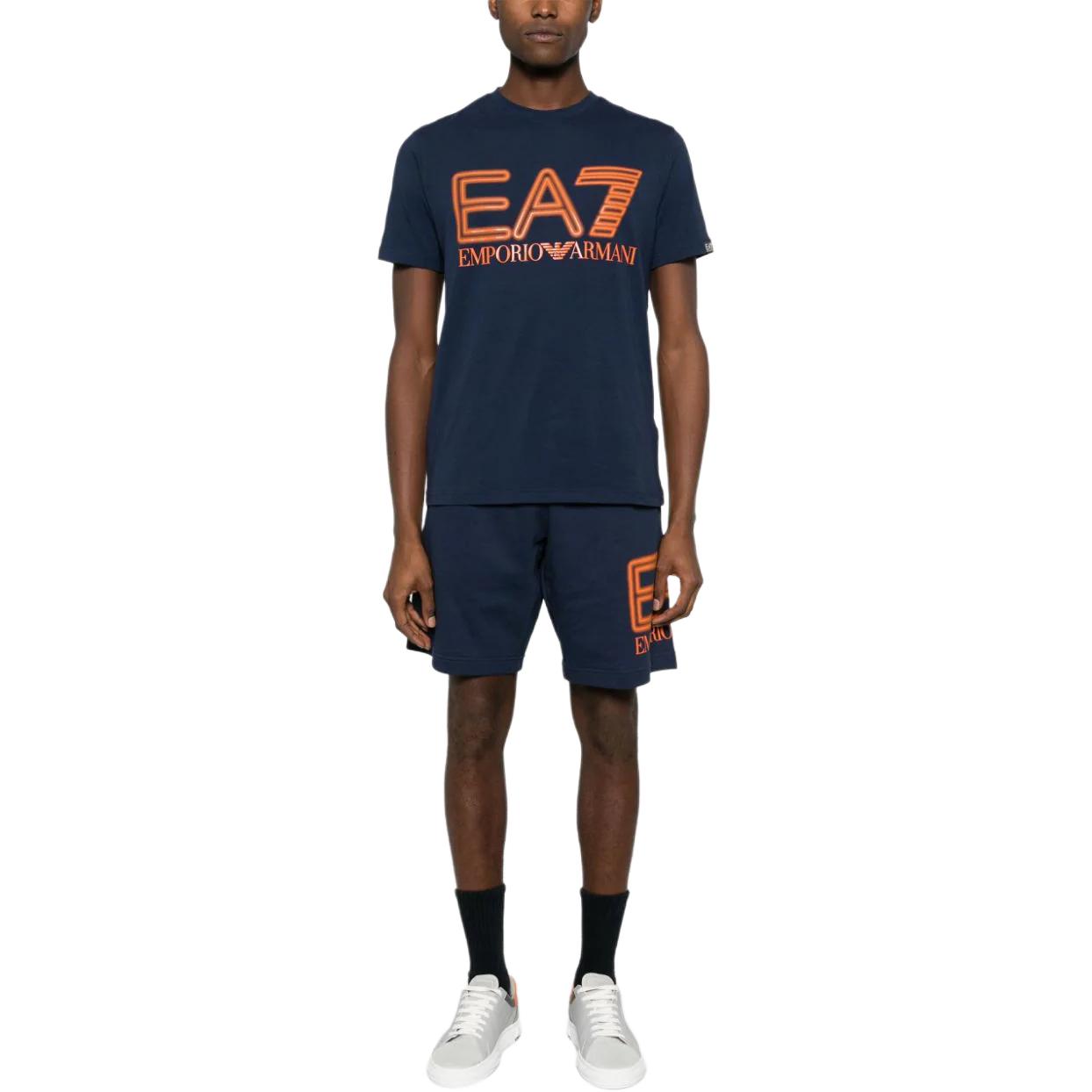 EMPORIO ARMANI Raised-logo Cotton Track Shorts