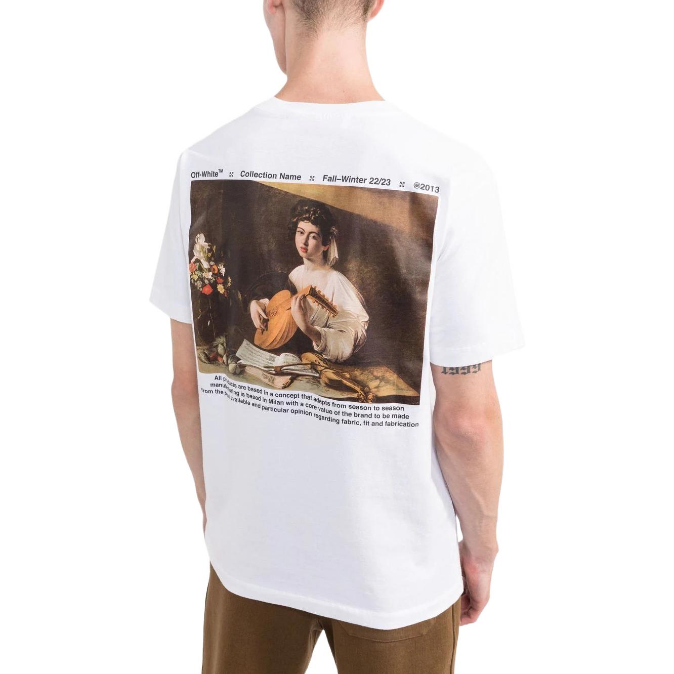 Мужская футболка OFF-WHITE Portrait Print (белая) — фото 4