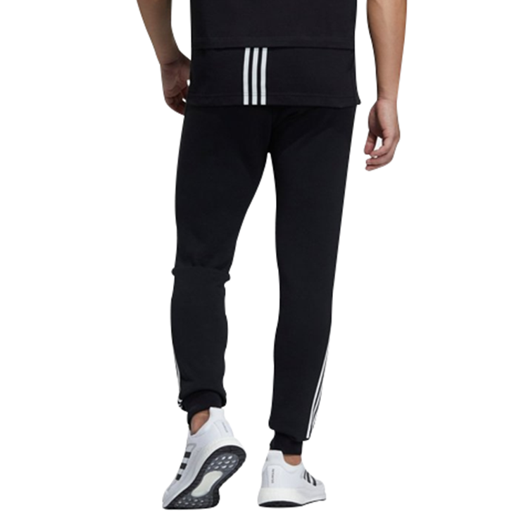 Мужские штаны adidas трикотажные ретро (черные) — фото 4