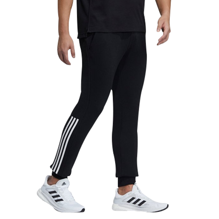 Мужские штаны adidas трикотажные ретро (черные) — фото 3