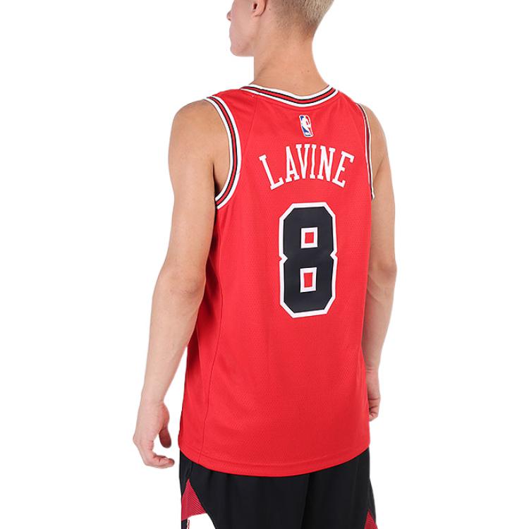 Мужская майка Nike NBA SW Chicago Bulls Zach LaVine (красная) — фото 4