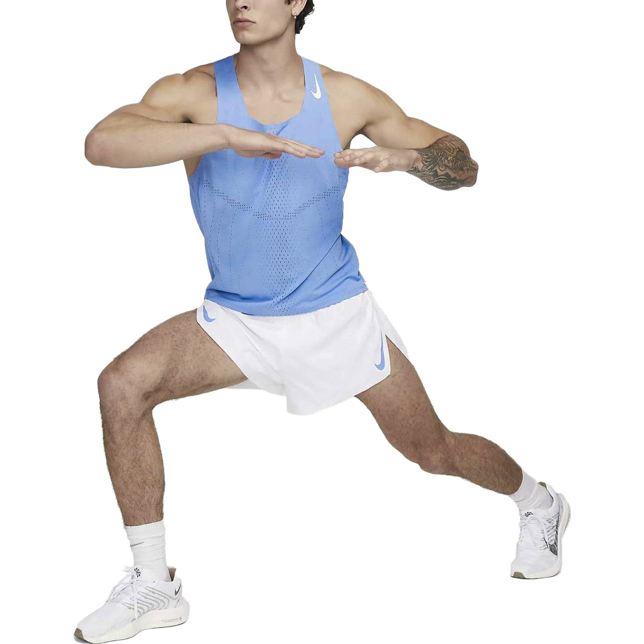 Nike Dri-FIT ADV AeroSwift Men’s Racing Vest Polar/White