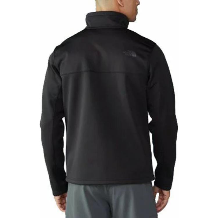 Мужская куртка The North Face Fleece (черная) — фото 5