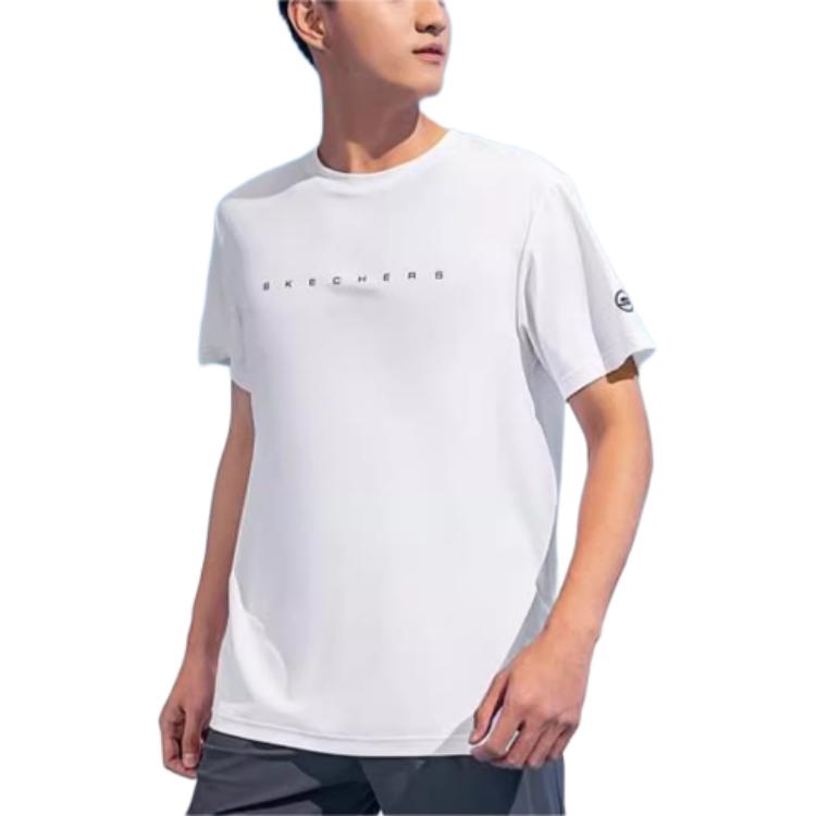 Skechers SS24 Quick Dry T Shirts Men’s Bright White