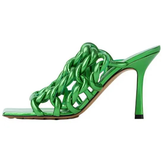 Bottega Veneta Stretch Slip-Resistant Stylish Sandals Women's Green