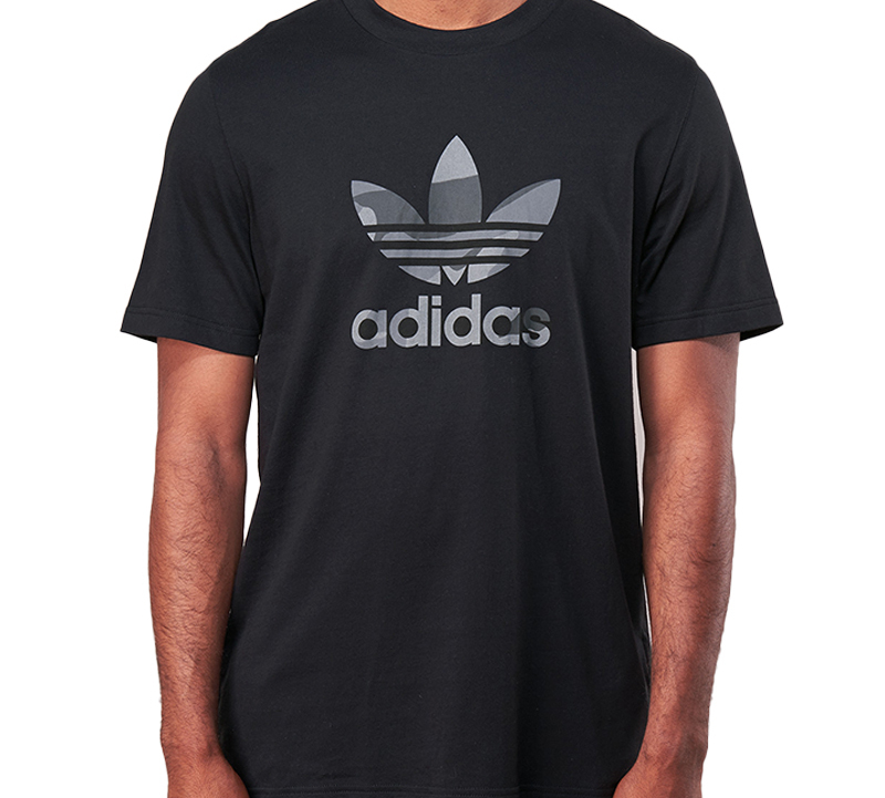 Мужская футболка adidas Трелистник (черная) — фото 3