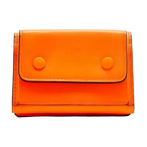 Maison Margiela Goatskin Card Holder, Wallet Women's Orange
