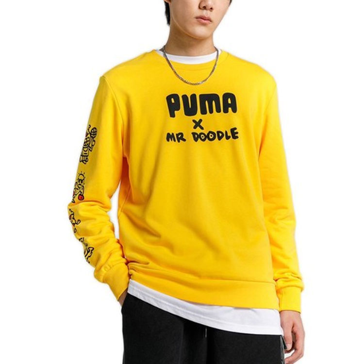 Мужской свитшот PUMA (лимонно-желтый) — фото 3