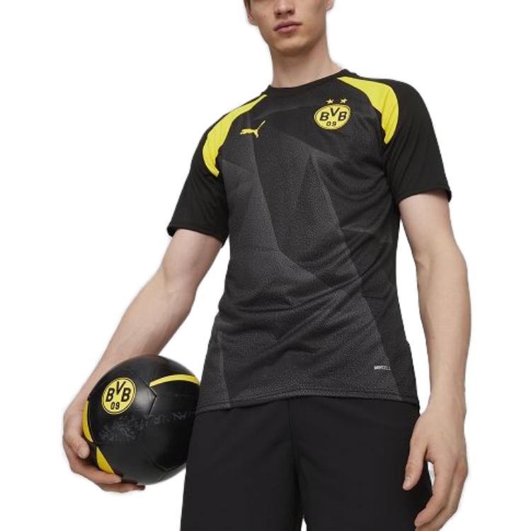 PUMA ESS Soccer Jerseys Men’s Black Moderate Straight Fit