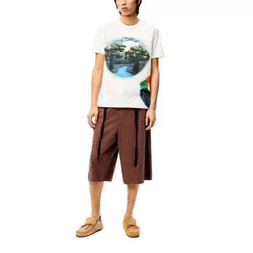 LOEWE T Shirts Men's White Crew Neck Moderate