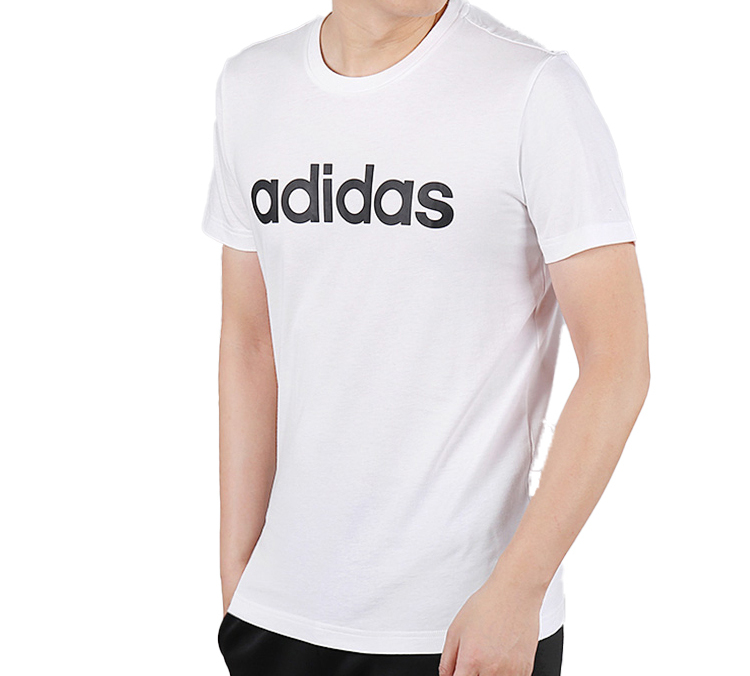 Мужская футболка adidas neo M Esntl Lg T 1 (белая) — фото 6