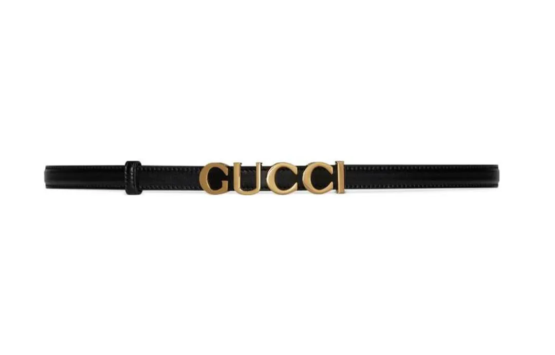 GUCCI Leather Belts Women's Black