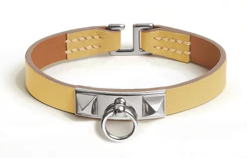 HERMES Rivale Bangles Women's Yellow