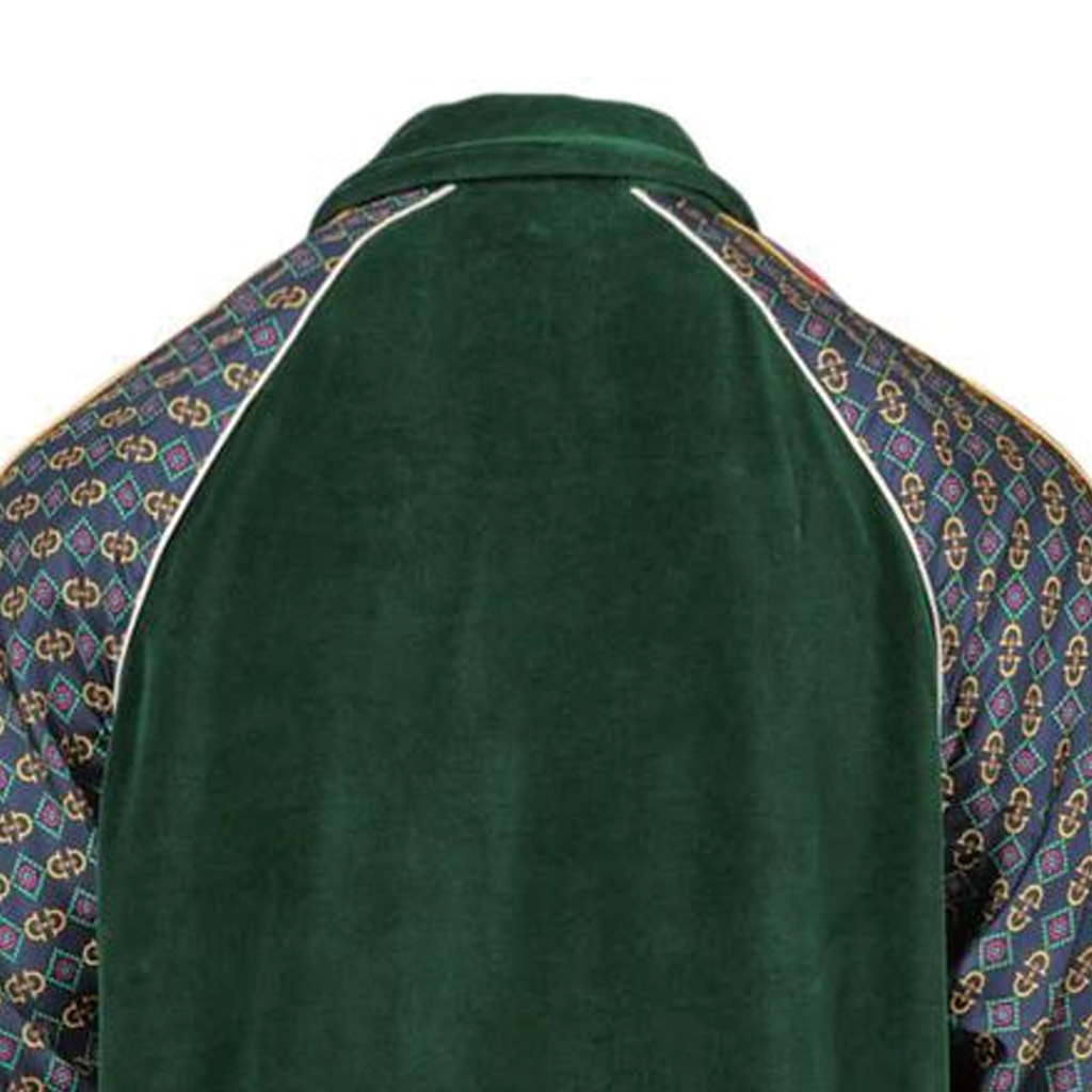 Мужская куртка Gucci Print (зеленая) — фото 7